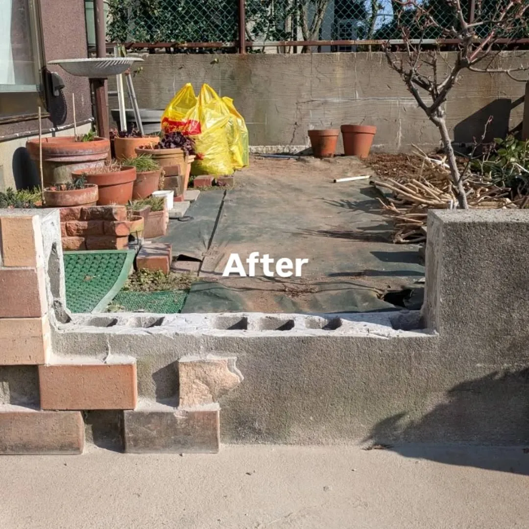 新潟市北区でリピート依頼！コンクリ斫りと古いテレビの処分。